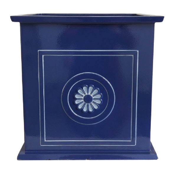 Southern Patio CMX-064732 Colony Square Planter, Navy, 16 Inch
