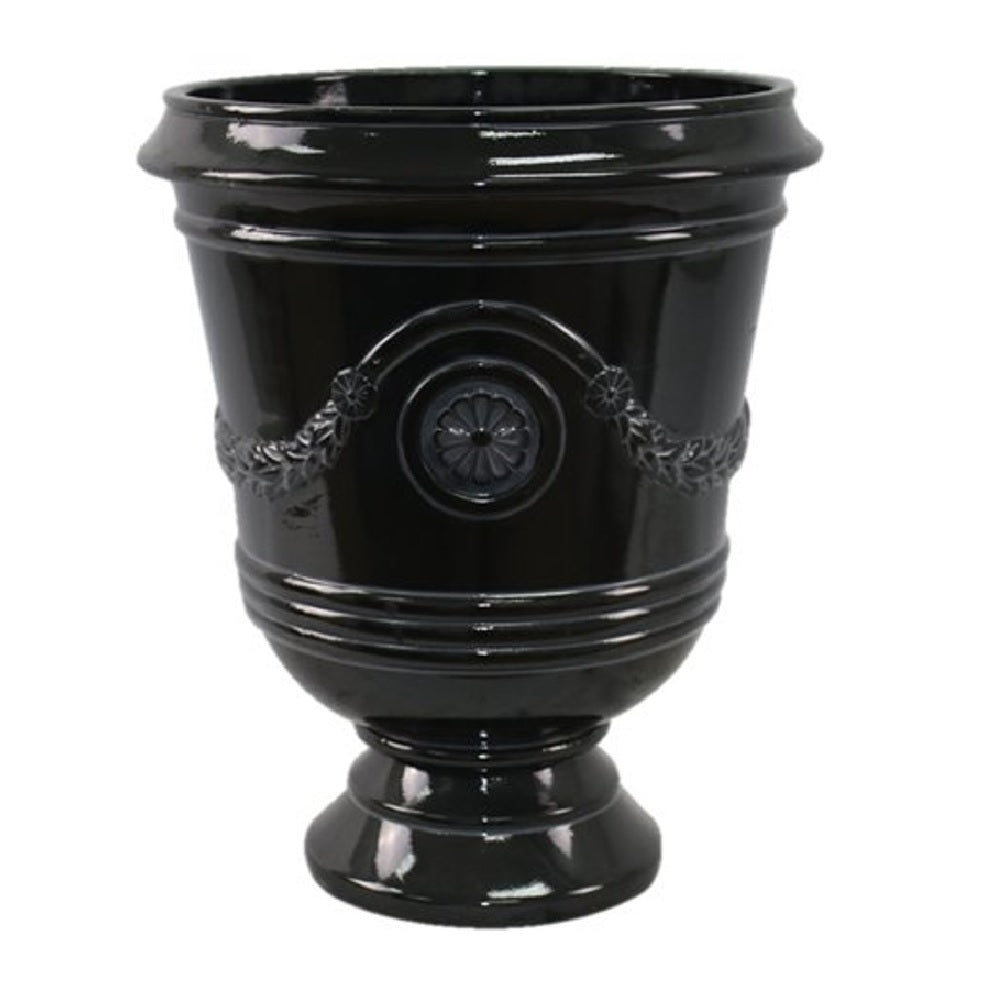 Southern Patio CMX-042464 Porter Urn Planter, Black, 15-1/2 Inch