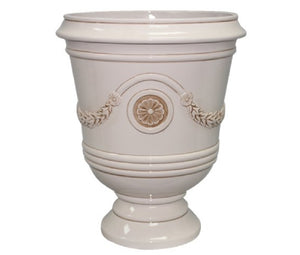 Southern Patio CMX-047032 Porter Urn Planter, 18 Inch, Ivory