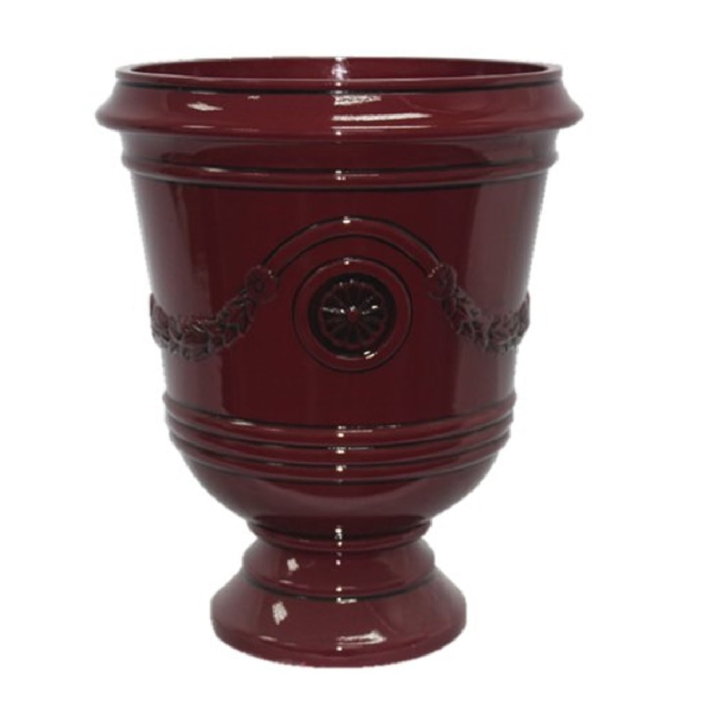 Southern Patio CMX-047025 Porter Urn Planter, 15-1/2 Inch, Oxblood