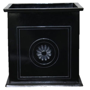 Southern Patio CMX-042426 Square Planter, Black, 16 Inch