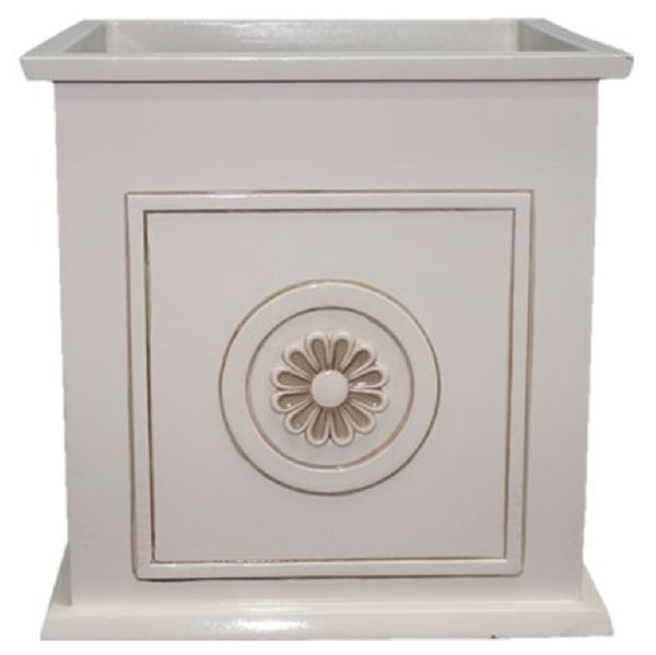 Southern Patio CMX-047001 Square Planter, 16 Inch, Ivory