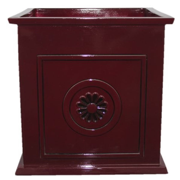 Southern Patio CMX-046998 Square Planter, Oxblood, 16 Inch