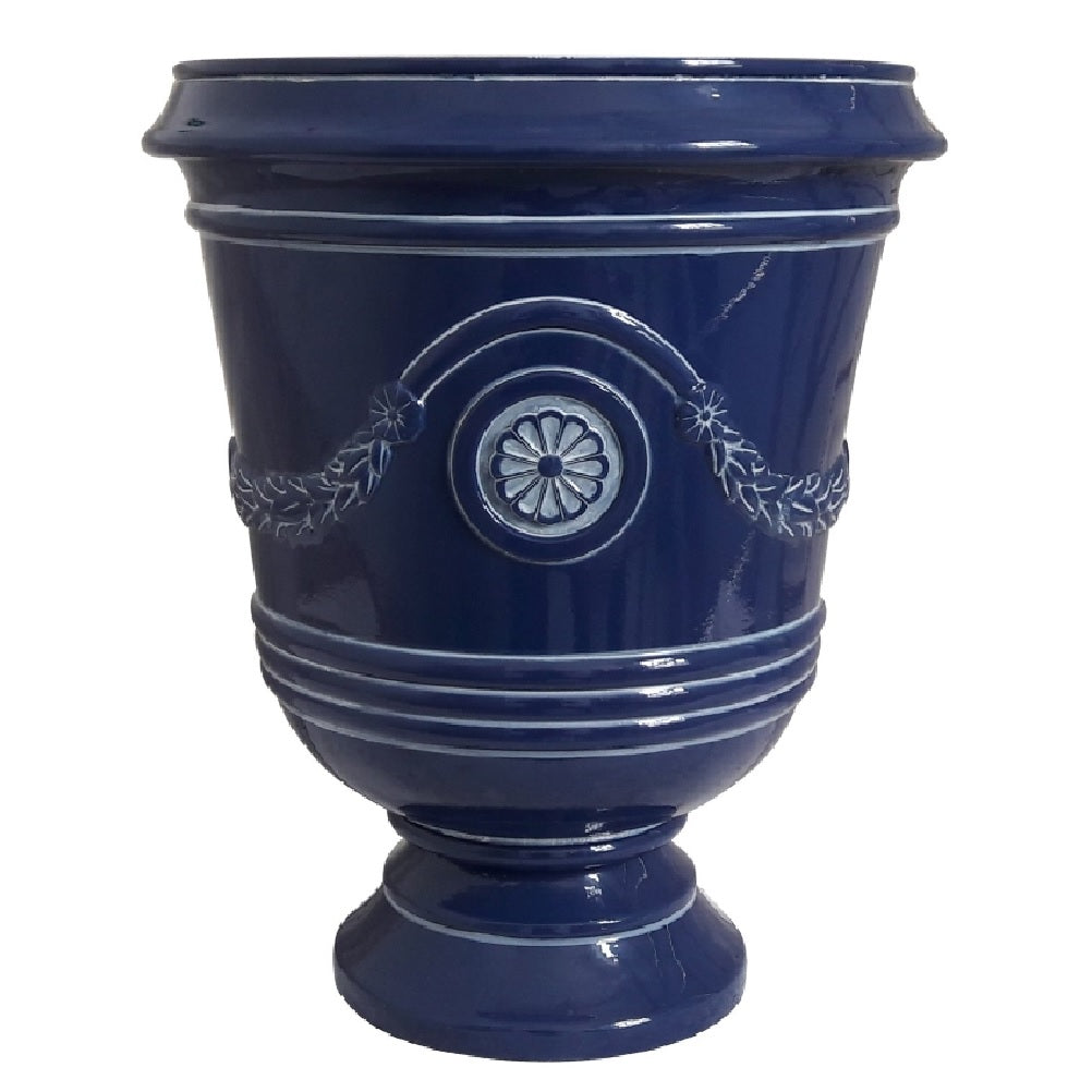 Southern Patio CMX-064725 Urn Planter, Navy, 15-1/2 Inch