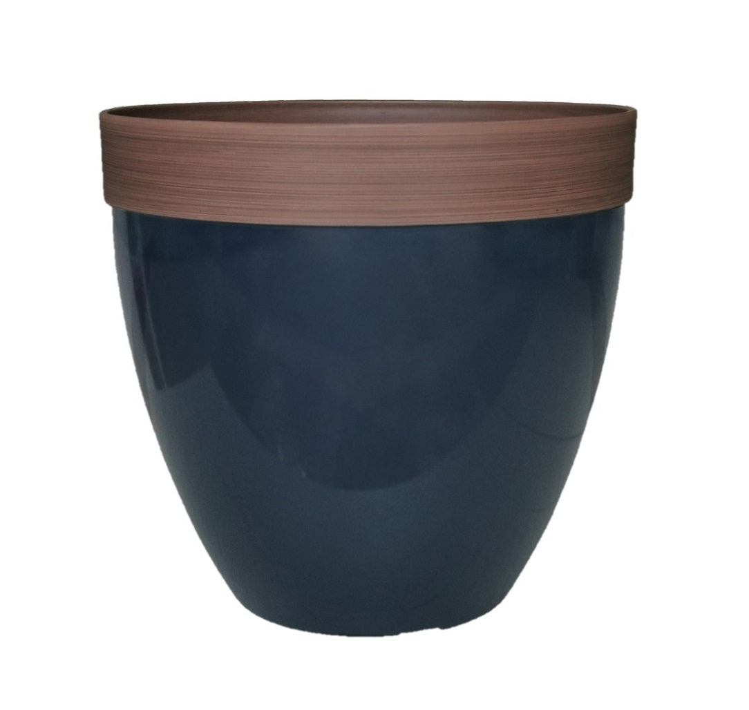 Southern Patio HDR-077077 Hornsby Planter, Resin, Navy Blue