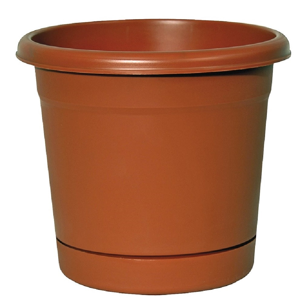 Southern Patio RN0812TC Rolled Rim Planter, Plastic, Terracotta