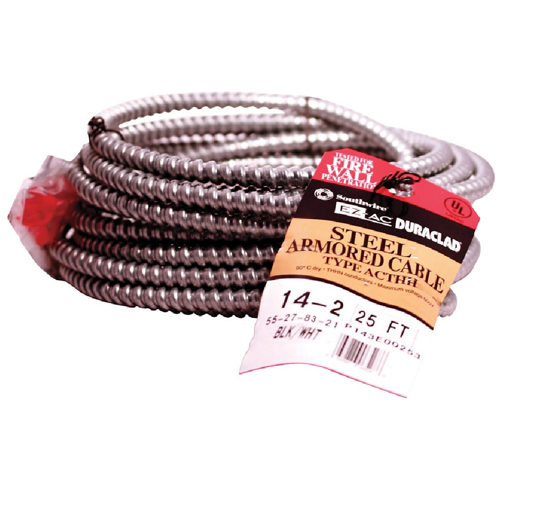 Southwire 55278321 Alflex Thhn Bond Wire With Steel Armor, 25 Feet