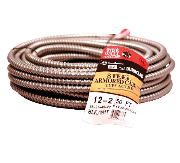 Southwire 55274922 Cable Ac 12-2 Alflex Thhn Bond  Wire  With Steel Armor, 50 Feet