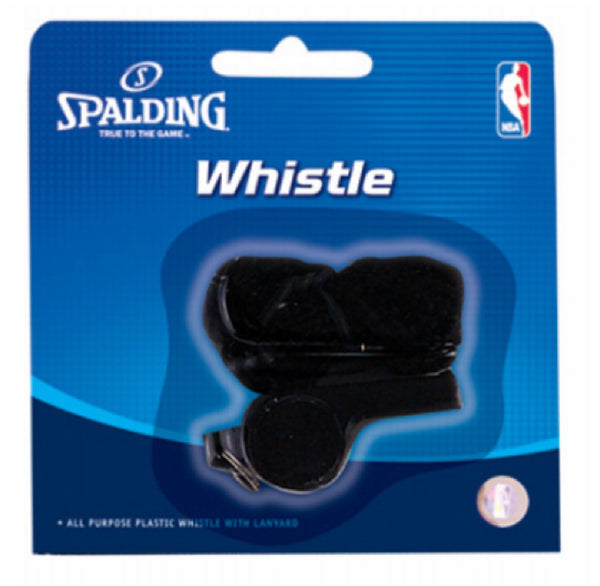 Spalding 8304SP Whistle With Lanyard, Plastic, Black