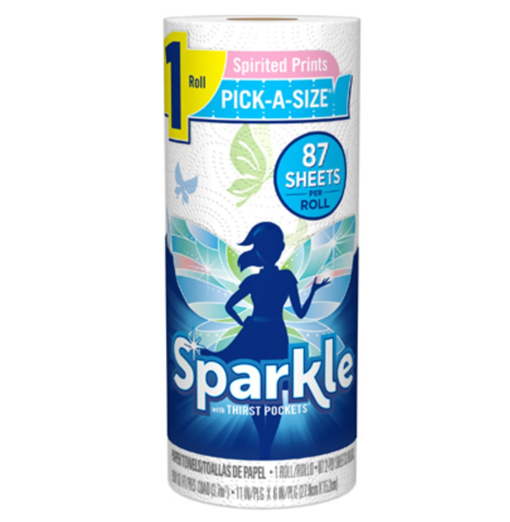 Sparkle 22182 Spirited Prints 2-Ply Paper Towels, White