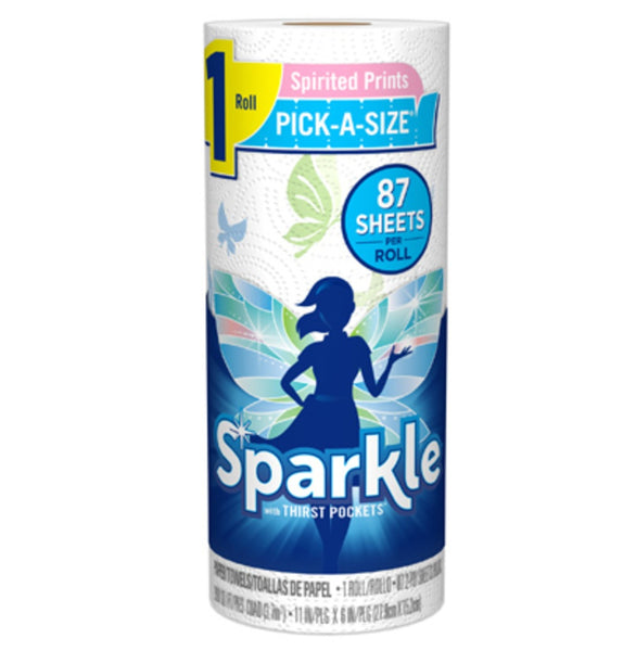 Sparkle 22182 Spirited Prints 2-Ply Paper Towels, White