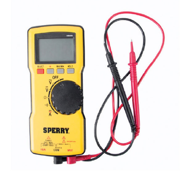 Sperry DM6800 LCD Multimeter, Black/Yellow