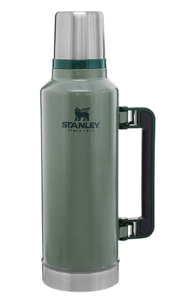 Stanley 10-07934-001 Classic Vacuum Insulated Bottle, Hammertone Green, 2-Qt