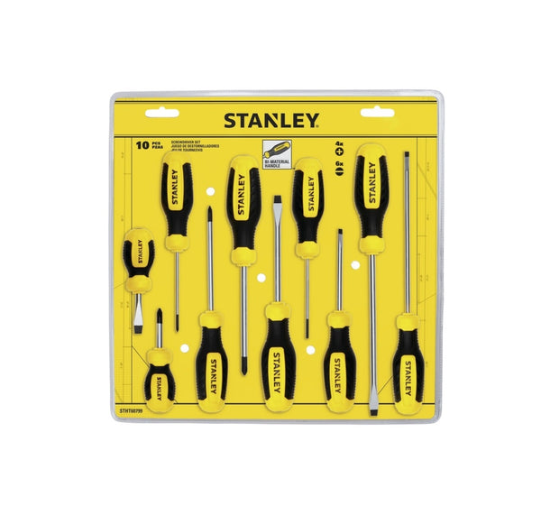 Stanley STHT60799 Screwdriver Set, 10-Piece, Alloy Steel
