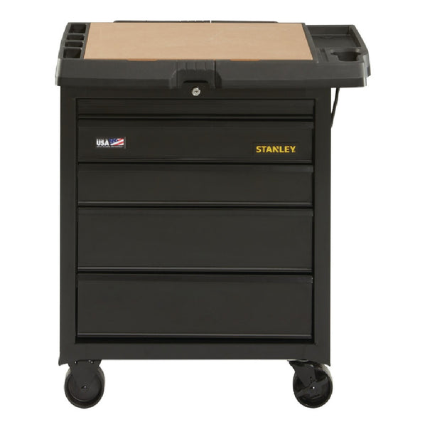 Stanley STST23151BK 5 Drawer Mobile Workbench, 4 -Wheel, 500 lb Weight Capacity