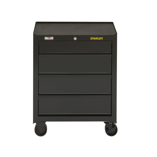 Stanley STST22742BK 4 Drawer Rolling Tool Cabinet, 8030 cu-in Storage, Steel, Black