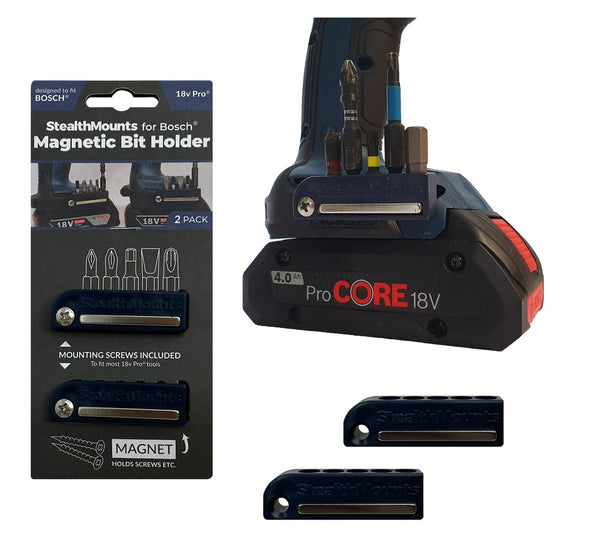 StealthMounts BH-BO-BLU-2 Mounts Magnetic Bit Holder, 2-Pack