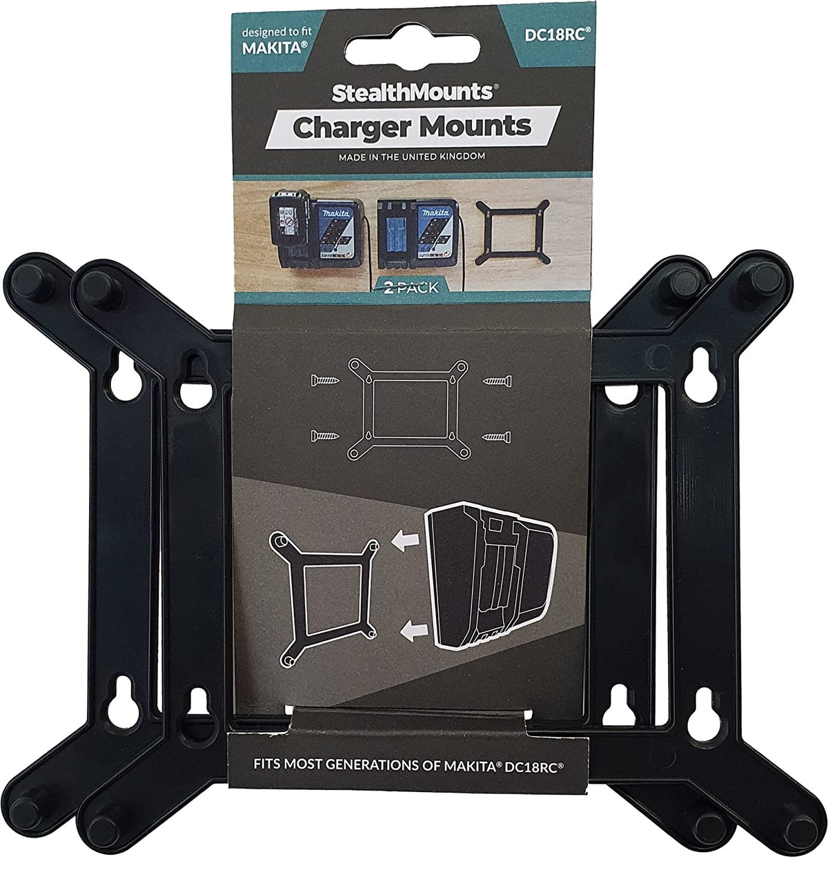 StealthMounts CMC-MK-S Makita Charger Mount, Black – Toolbox Supply