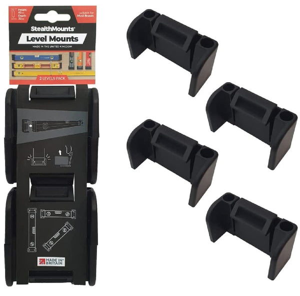StealthMounts LM-BLK-2 Universal Level Mount, Black