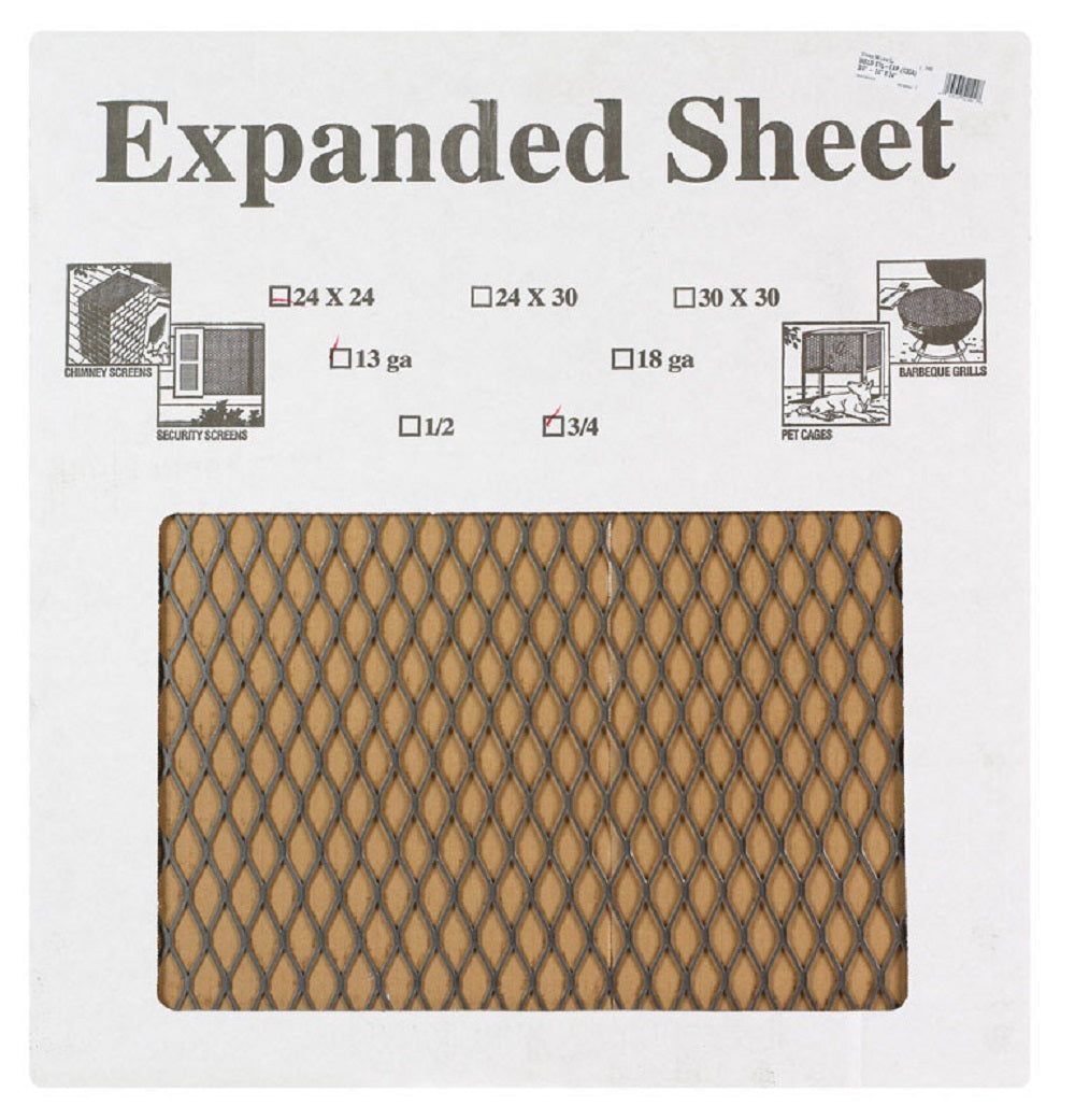SteelWorks 11780 Weldable Diamond Metal Sheet, 3/4" x 24", 13 Gauge