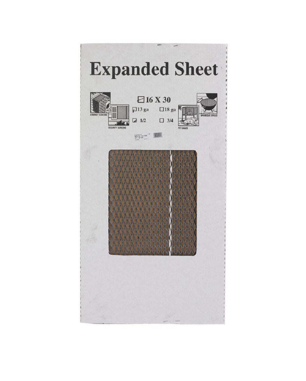 SteelWorks 11794 Weldable Diamond Metal Sheet, 30" x 16", 13 Gauge