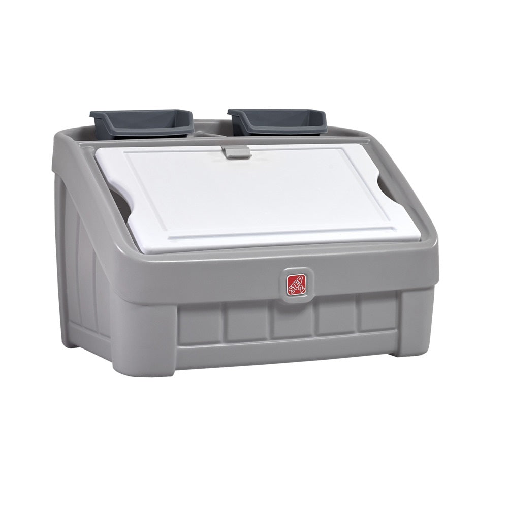 Step 2 481700 2 in 1 Toybox and Art Lid, Gray