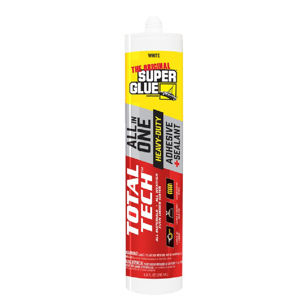 Super Glue 11711001 Total Tech Construction Adhesive Sealant, 9.8 Oz