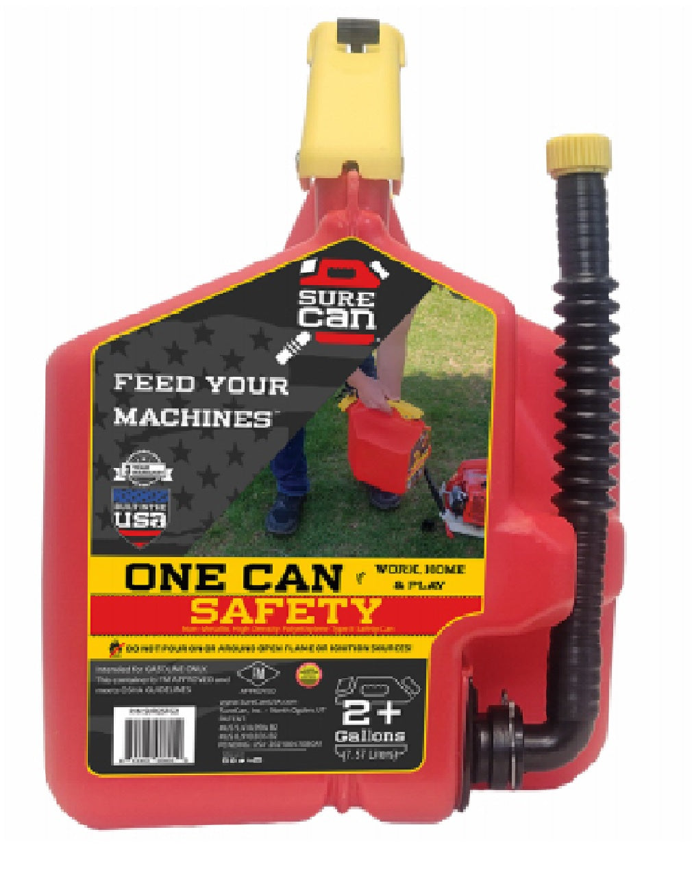 SureCan SUR2SFG2 Gasoline Safety Gas Can, 2 Gallon