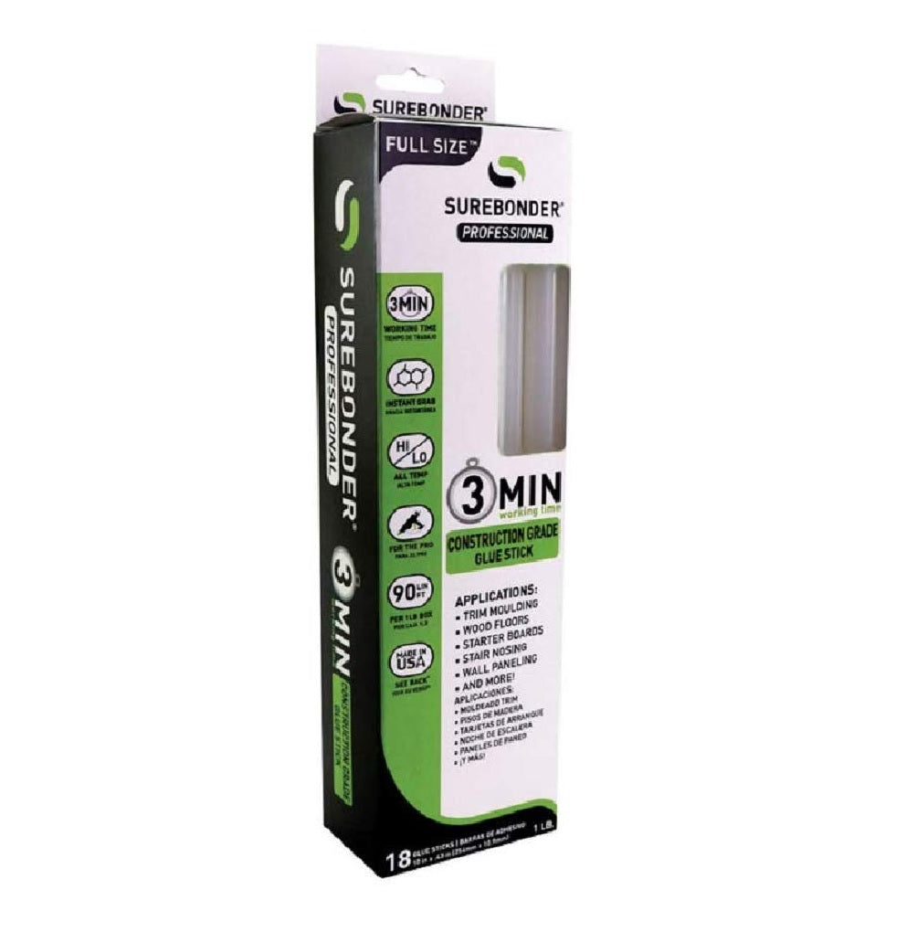 Surebonder CG-3R10T 3 Minute Construction Grade Glue Sticks