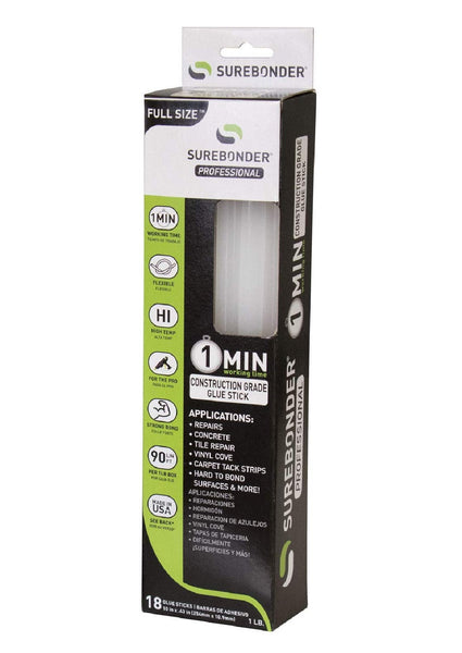Surebonder CG-1R10T 1 Minute Construction Grade Glue Sticks