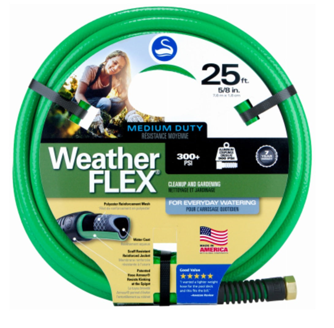 Swan CSNWF58025 Weather Flex Garden Hose, 5/8 Inch x 25 Foot