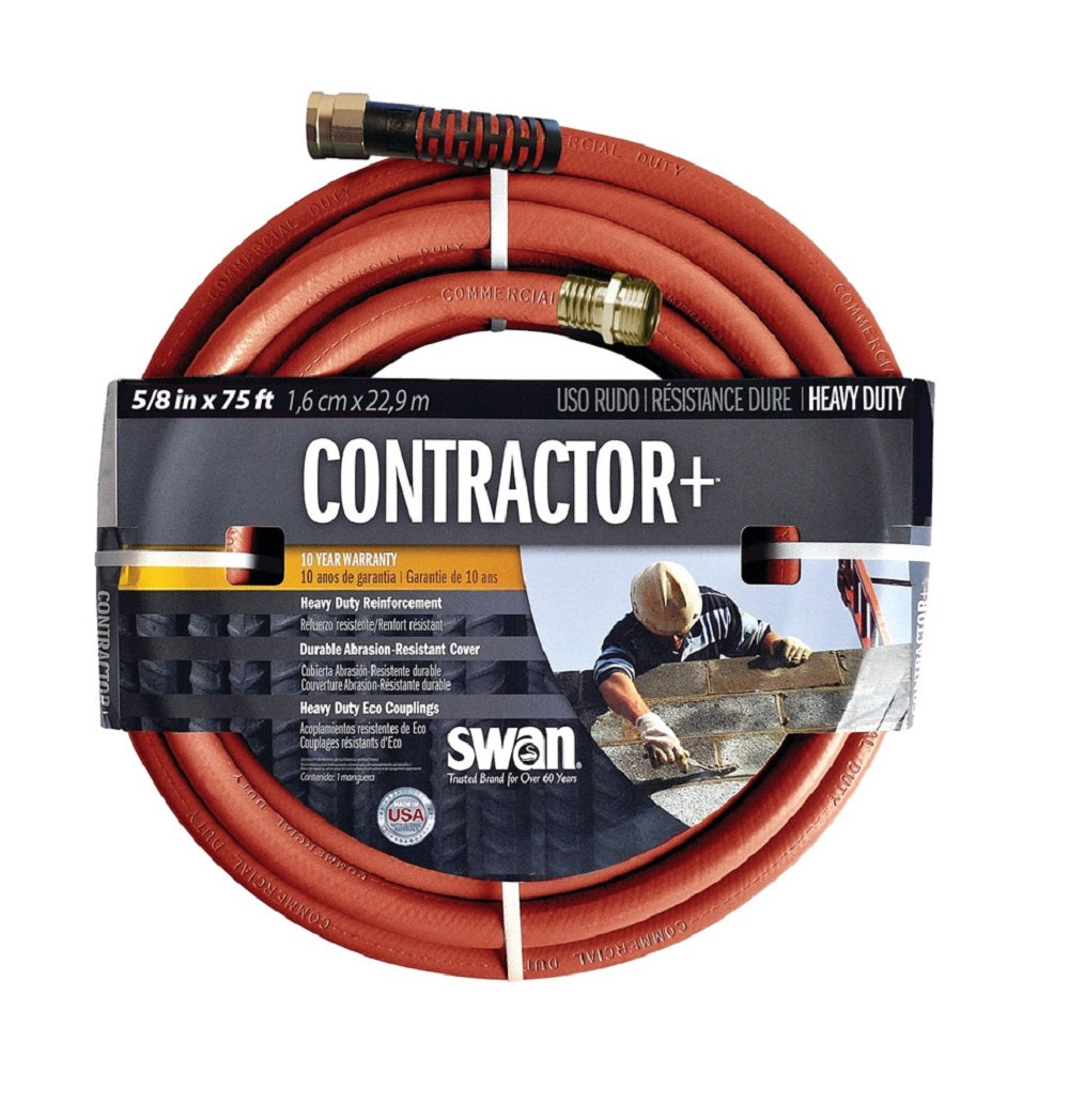 Swan SNCG58075 Contractor Plus Heavy Duty Garden Water Hose, 5/8" x 75'