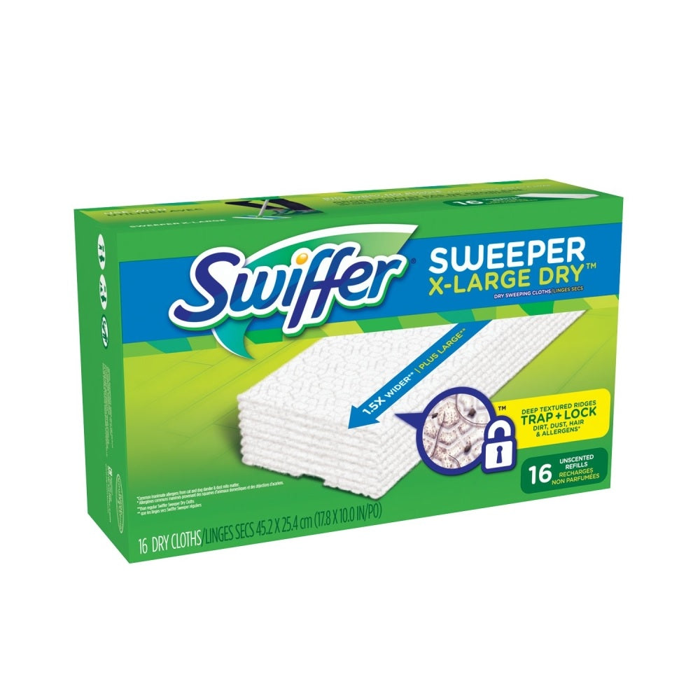 Swiffer 96826 Sweeper X-Large Dry Disposable Sweeping Cloths, 16-Count