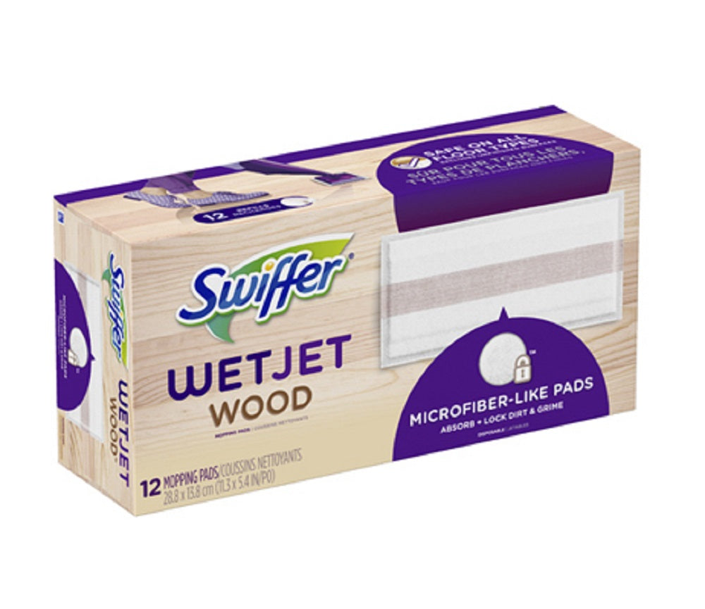 Swiffer 76562 WetJet Wood Mop Refill, 12 Count