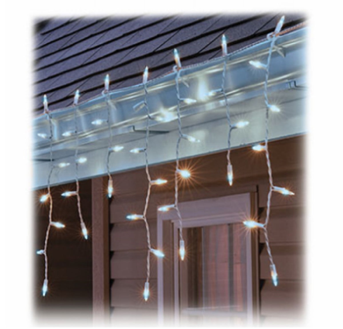 Sylvania V44537-88S Christmas Stay-Lit Icicle LED 100-Light Set, Cool White