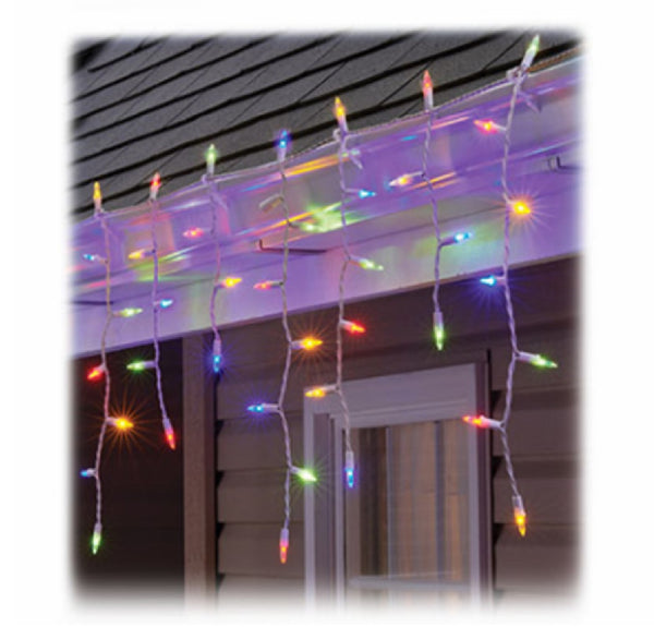 Sylvania V44536-88S Christmas Stay-Lit Icicle Multi LED 100-Light Set