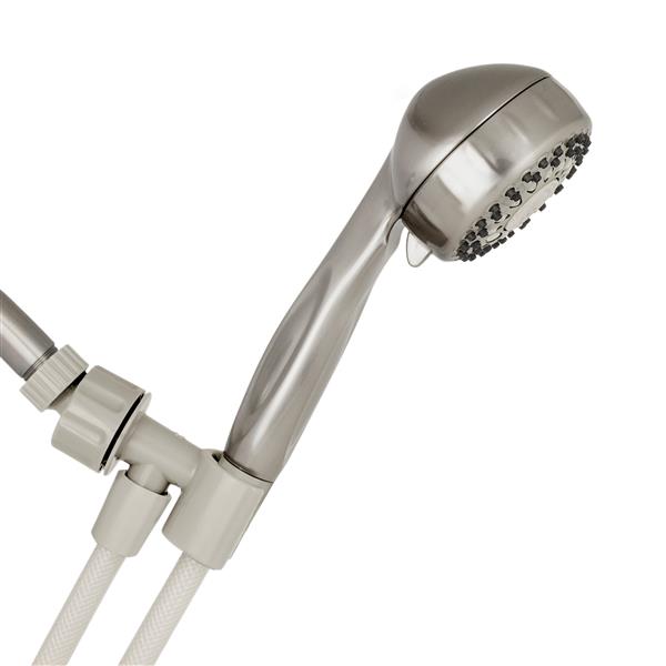 Waterpik TRS-559E PowerSpray Plus 5 settings Showerhead, Brushed Nickel