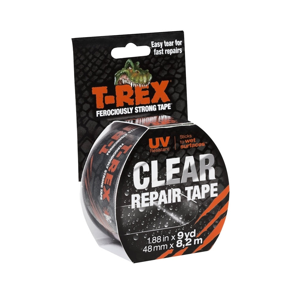 T-Rex 241535 Ferociously Strong Clear Repair Tape, Clear, 1.88" x 9 Yd