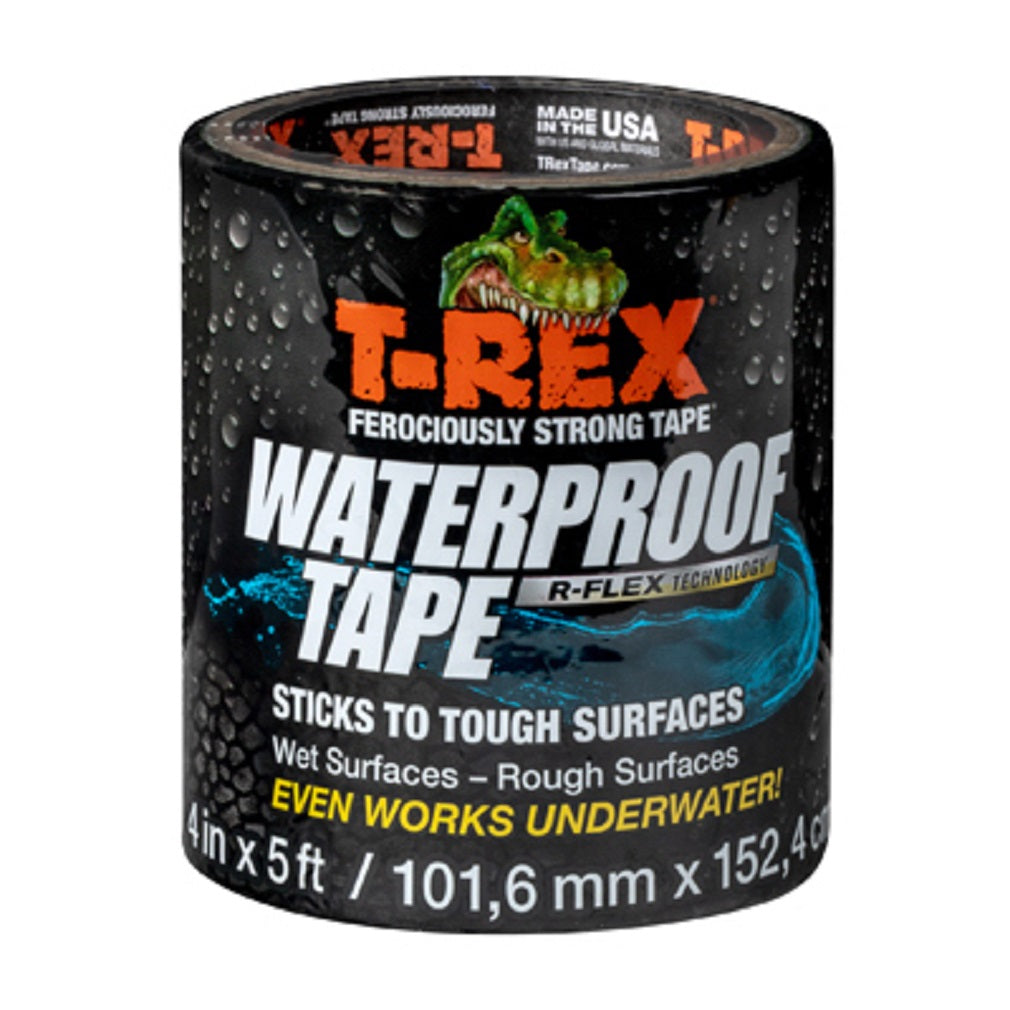 T-Rex 285987 Ferociously Strong Waterproof Tape, 4 Inch x 5 Feet