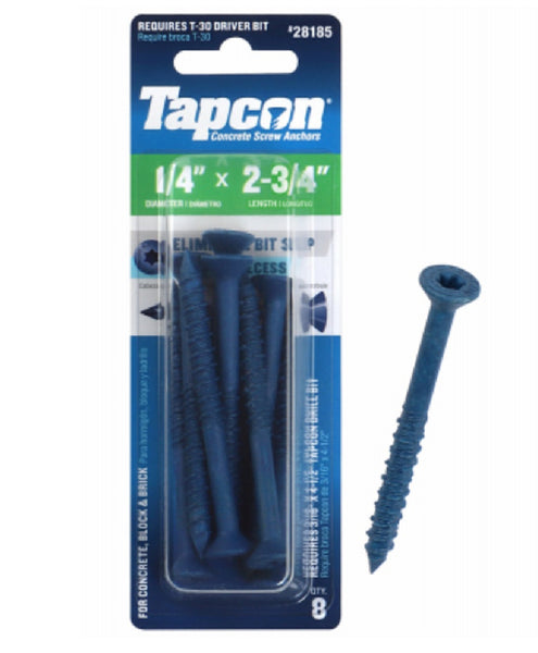 Tapcon 28185 Star Drive Concrete Anchors, 8-Count