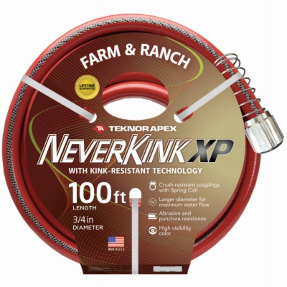 Teknor Apex 9846-100 Neverkink Xtreme Performance Farm and Ranch Hose, 3/4 Inch x 100 Feet