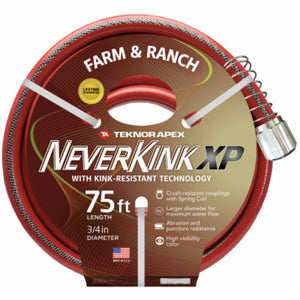 Teknor Apex 9846-75 Neverkink Xtreme Performance Farm and Ranch Hose, 3/4 Inch x 75 Feet