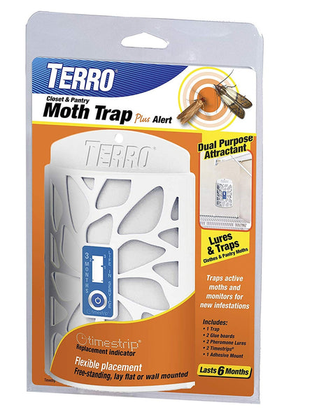 Terro T2950 Closet & Pantry Moth Trap Plus Alert, White