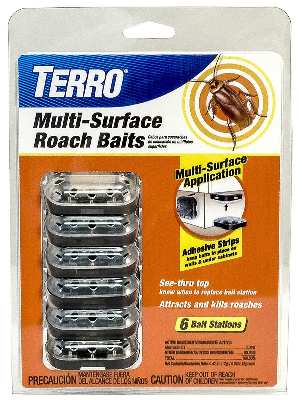Terro T500 Multi Surface Roach Baits, 6 Pk