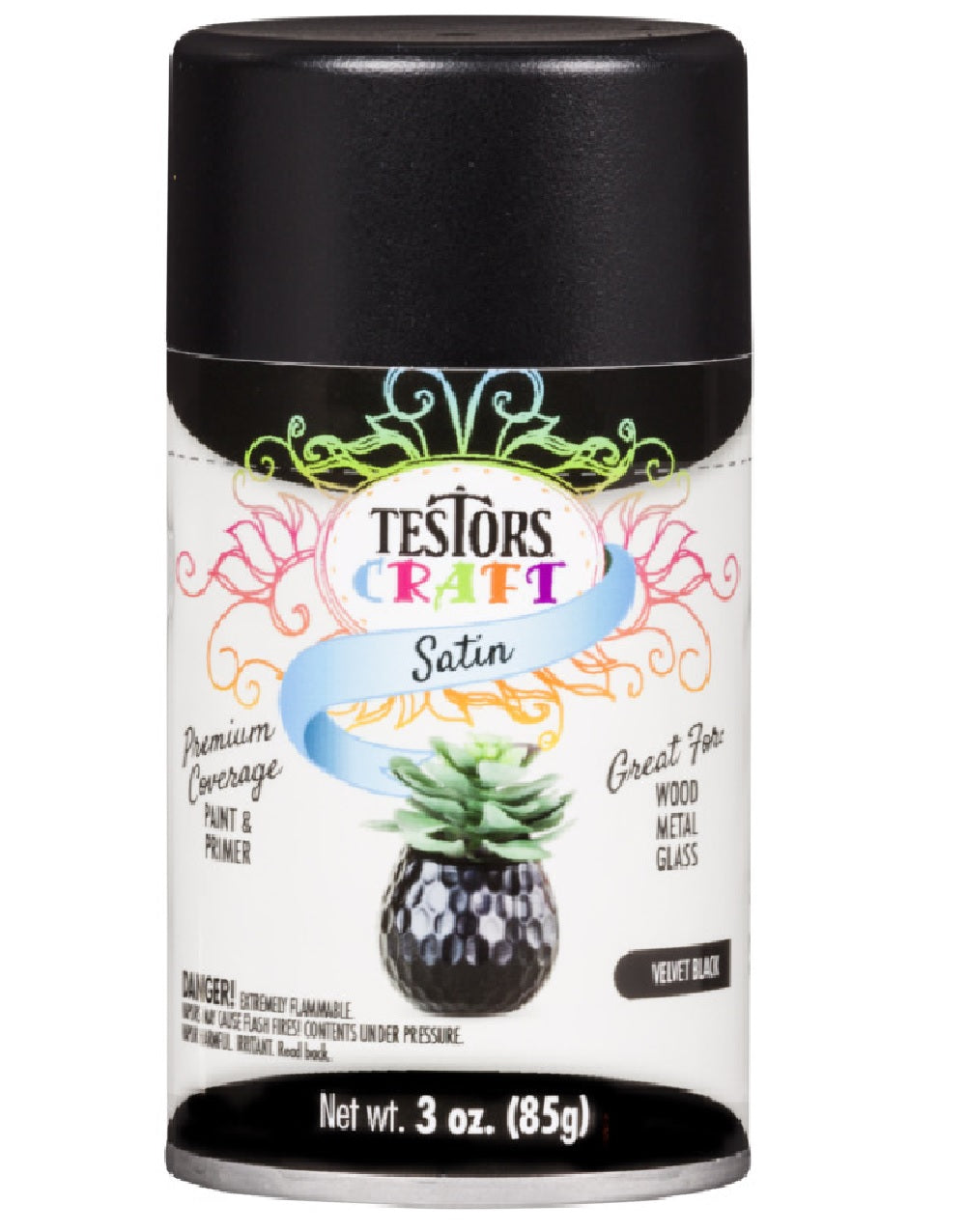 Testors 321203 Craft Paint, Velvet Black
