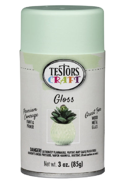 Testors 353595 Craft Spray Paint, Gloss Mint Green, 3 Ounce