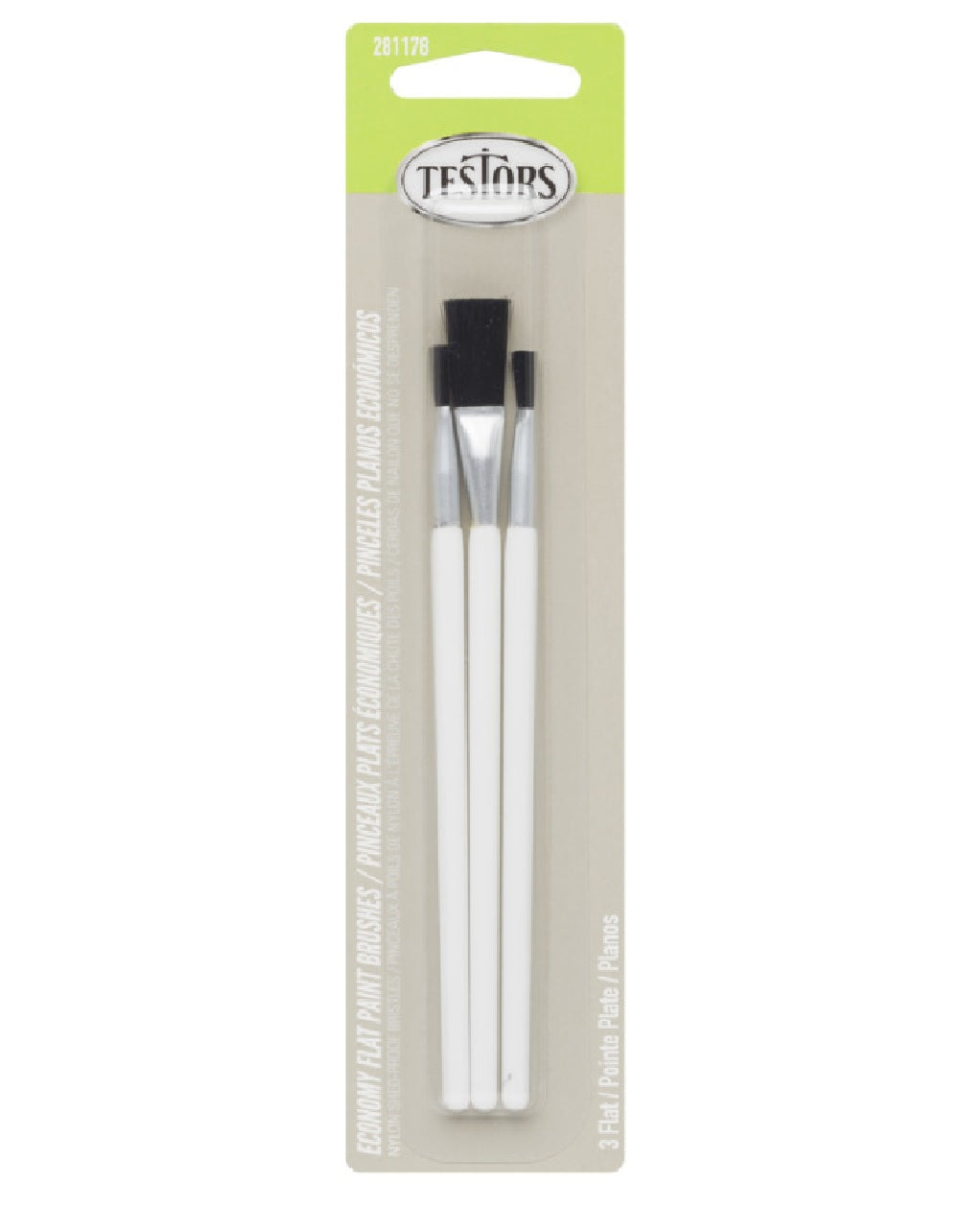 Testors 281178 Economy Brush Assortment, Gray