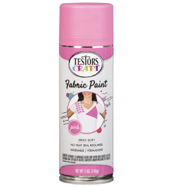 Testors 344362 Fabric Spray Paint, Pink, 5 Oz