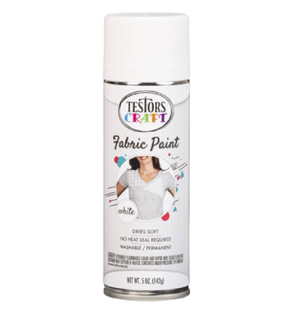 Testors 344359 Fabric Spray Paint White 5 Ounce