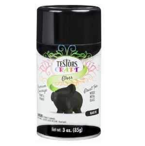 Testors 304352 Gloss Aerosols Paint, Black Tie, 3 Oz